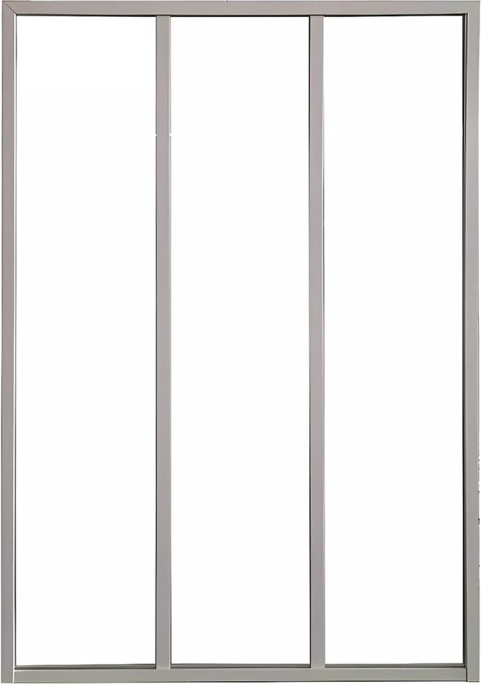 Vente-unique Glazen binnenraam BAYVIEW - Wit - 90 x 130 cm - Aluminium