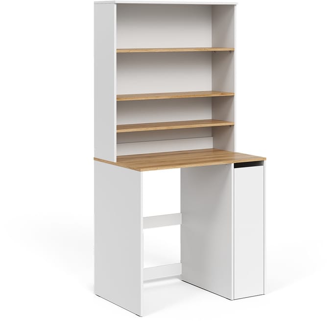 Vicco Viktor Wasmachinekast – 93.6 x 88.2 cm 2 delen met kast en legplank Wit/Kunstnijverheid