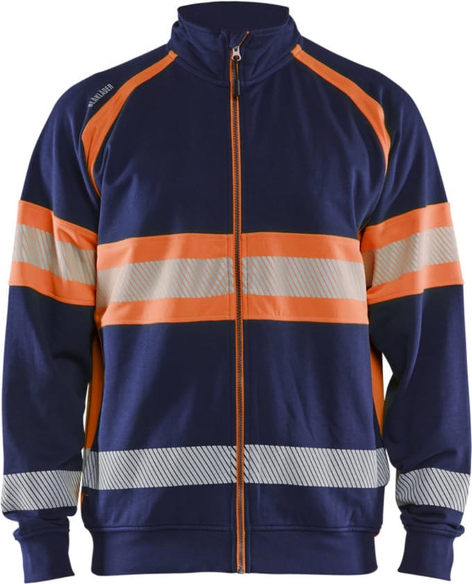 Blaklader High vis sweater 3551-1158 - Marineblauw/Oranje - M