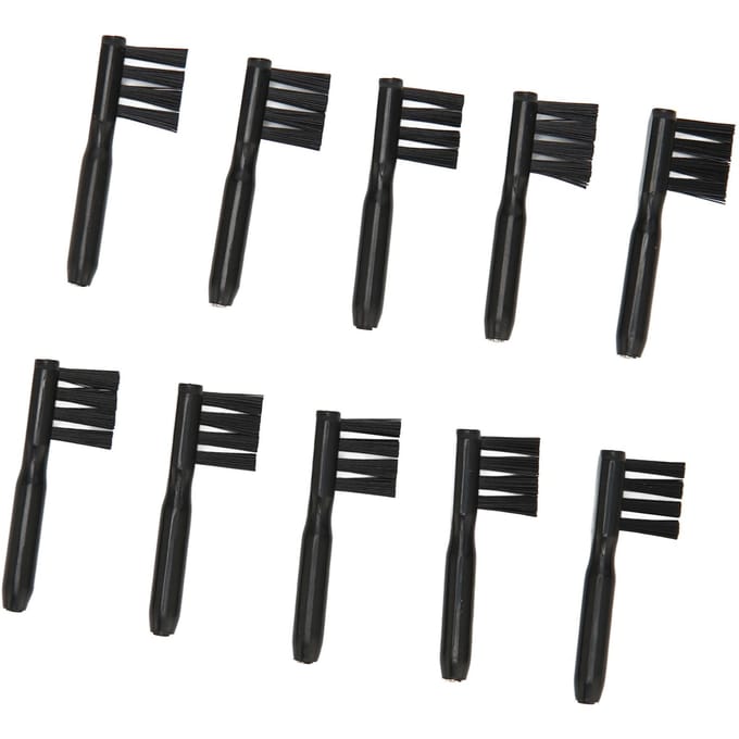 10 stuks Magneet Hoortoestel Reinigingsborstels 4 Gaten Vuil Verwijdering Hoortoestel Reinigingsgereedschap Kit black