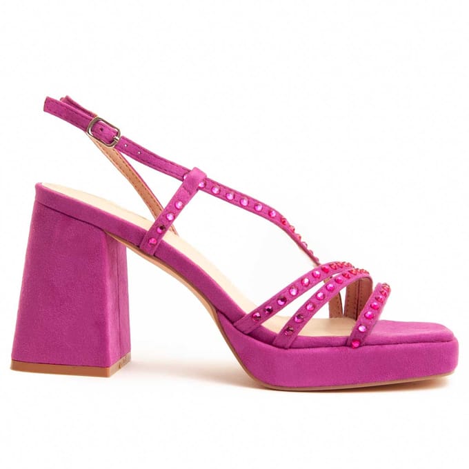 Montevita Heel Sandal Festsand2 In Fuchsia