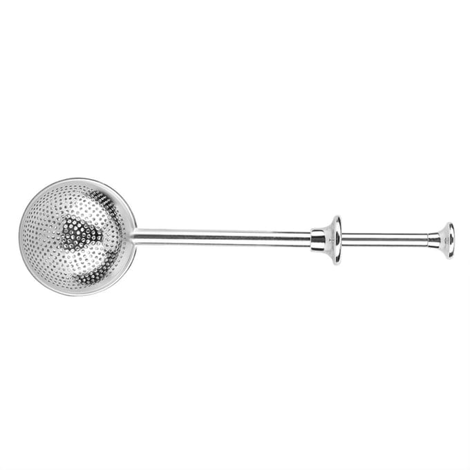 Rond Vorm Roestvrij Staal Intrekbare Thee Ei Infuser Filter Zeef Thee Accessoires white