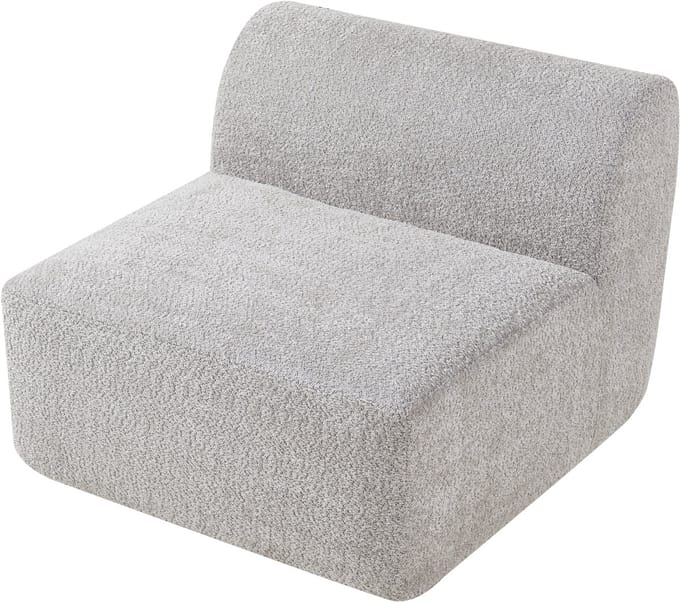 Element Hurvas voor modulaire zitbank middenstuk 76x97x108 cm grijs [en.casa]