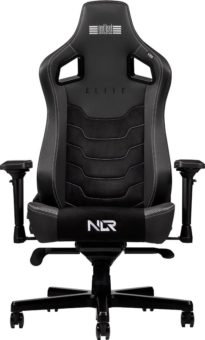 Next Level Racing Elite Gamestoel - Leer & Suède Editie - Zwart