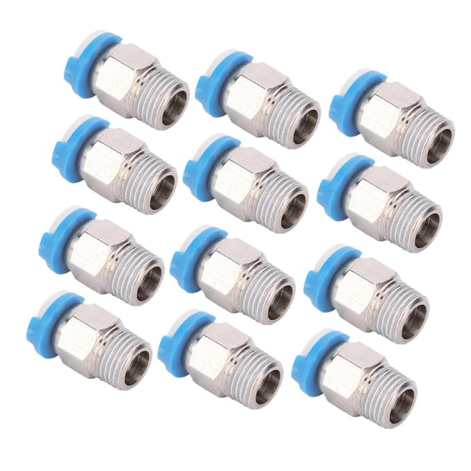 Lot de 12 raccords pneumatiques pour extrudeuse d'imprimante 3D, filetage CR10 M10 white