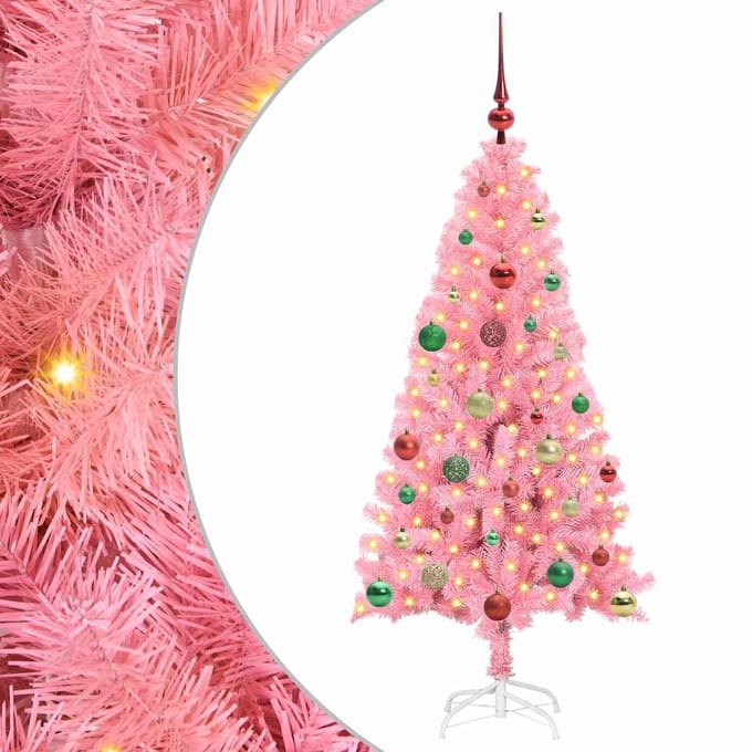 vidaXL - Kerstboom - Roze - 150 - cm - PVC