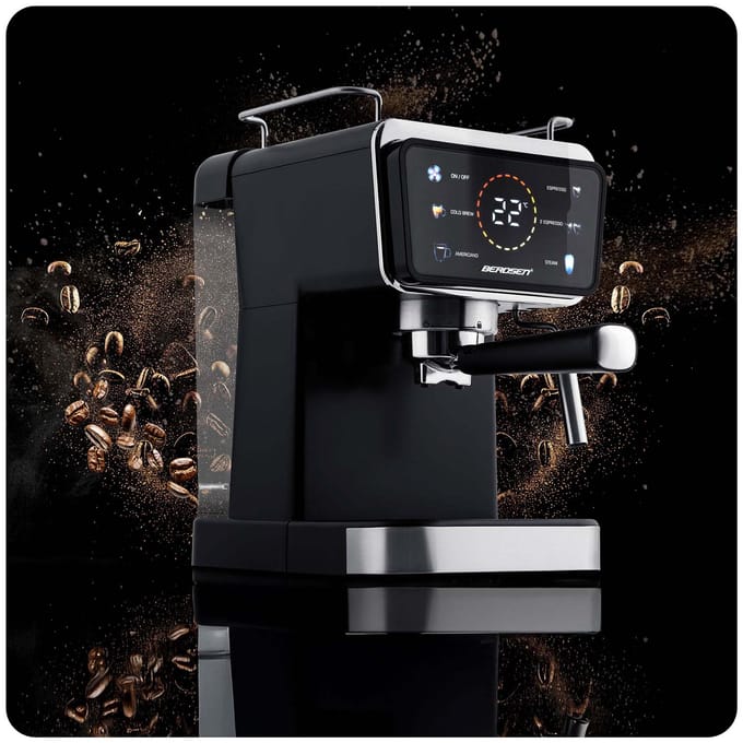 Espressomachine met portafilter 20 bar Berdsen BD-771 zwart