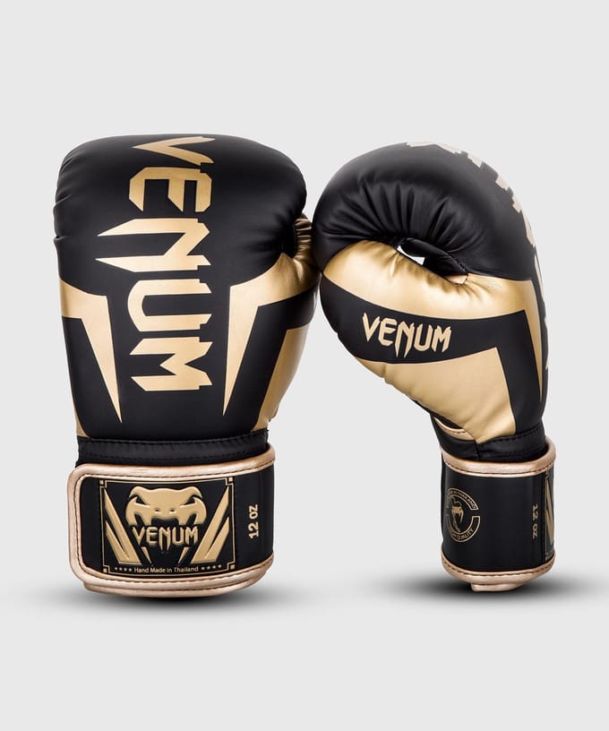 Venum Elite Bokshandschoenen – Zwart/Goud – 14 oz