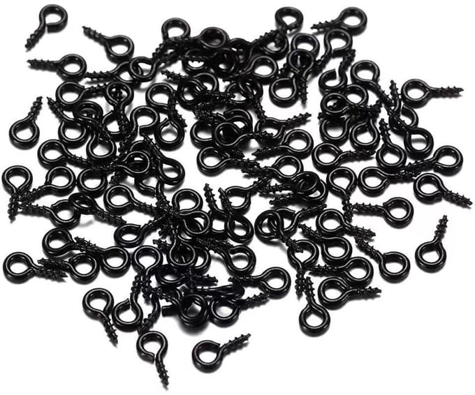 Dailygoods- Oogschroef 200 Stuks - Gekleurde Lakschroeven - Ringschroef - Kleine Oognaalden - Handwerk/Sieraden - 5 x 10 mm - Schroefogen