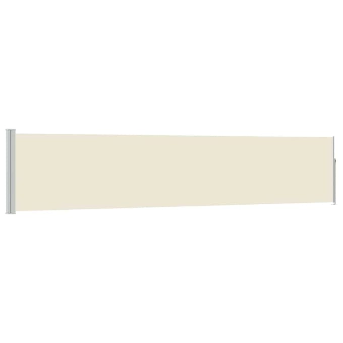 vidaXL - Tuinscherm - uittrekbaar - 100x514 - cm - crème