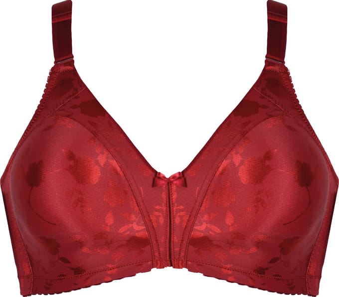 Naturana - Minimizer bh met bloemenpatroon - 5363 - Deep Claret - 75D