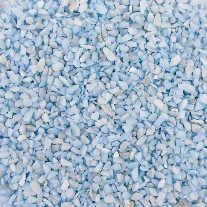 Aquariumgrind LICHT BLAUW - Bodembedekking Steentjes Gekleurd 4-6mm - 1KG