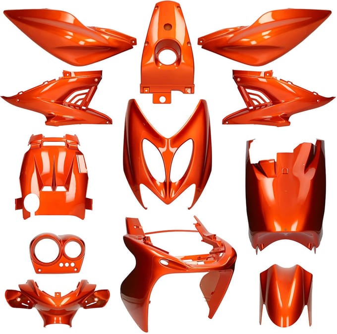 Kappenset MBK Nitro, Yamaha Aerox Custom Candy oranje