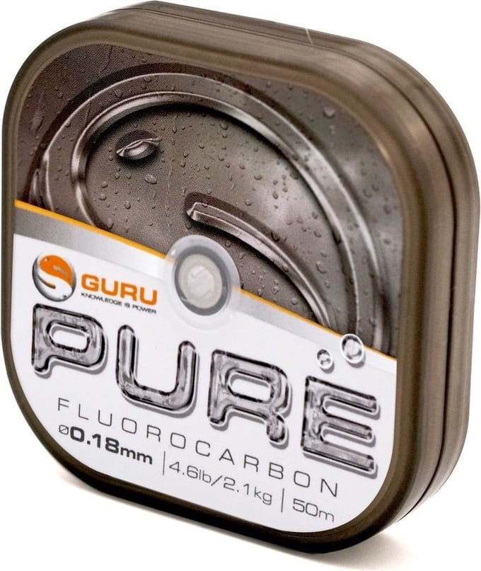 Guru Pure Fluorocarbon - 0.08mm - 50m - Transparant