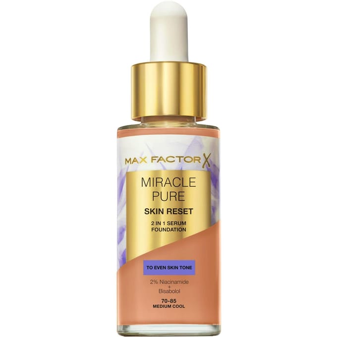 Max Factor Miracle Pure Skin Reset 2 In 1 Serum Foundation 85,5 Medium Cool 30 ml
