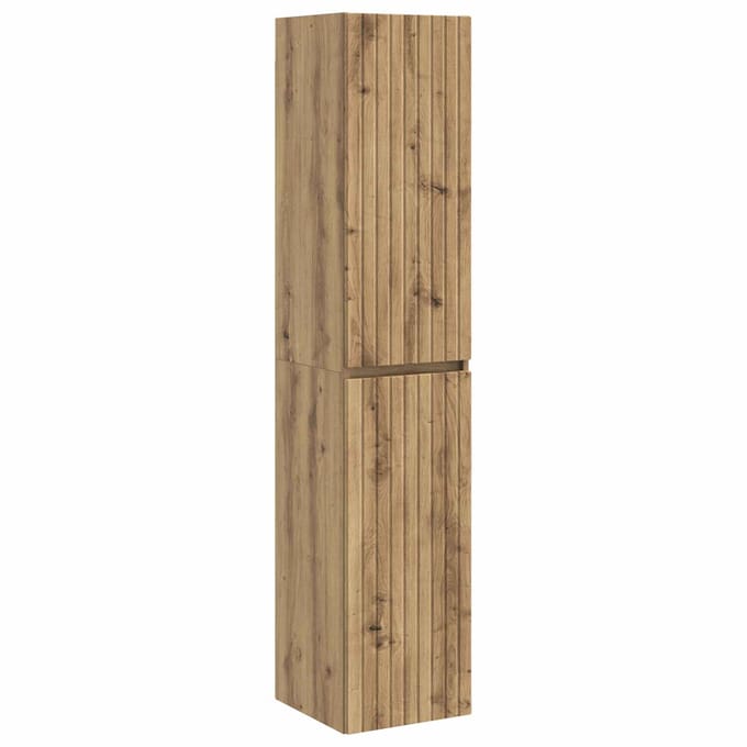 vidaXL - Wandgemonteerde - Badkamerkast - Artisanaal - eiken
