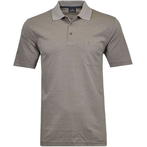 Ragman Polo Softknit Fine Stripe Easy Care Kitt / male