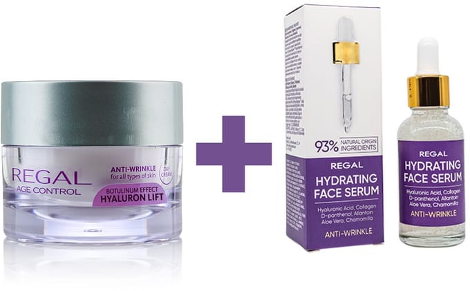 Regal Anti-Rimpel Serum & Dagcrème Set – Hyaluron Lifting & Botox Effect – Complete Gezichtsverzorging – 30ml + 45ml