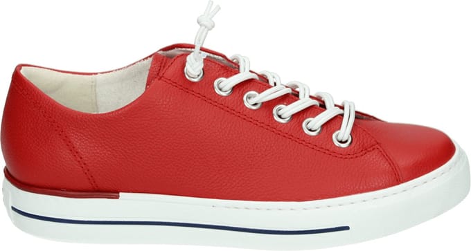 paul green - 4081 - Lage sneakersDames sneakers - Kleur: Rood - Maat: 40