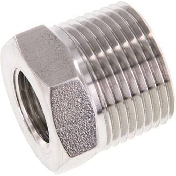 3/4'' NPT x 3/8'' NPT M/F RVS Verloopring 170 Bar - Hydrauliek - FL2S-MF-ST-034N-038N
