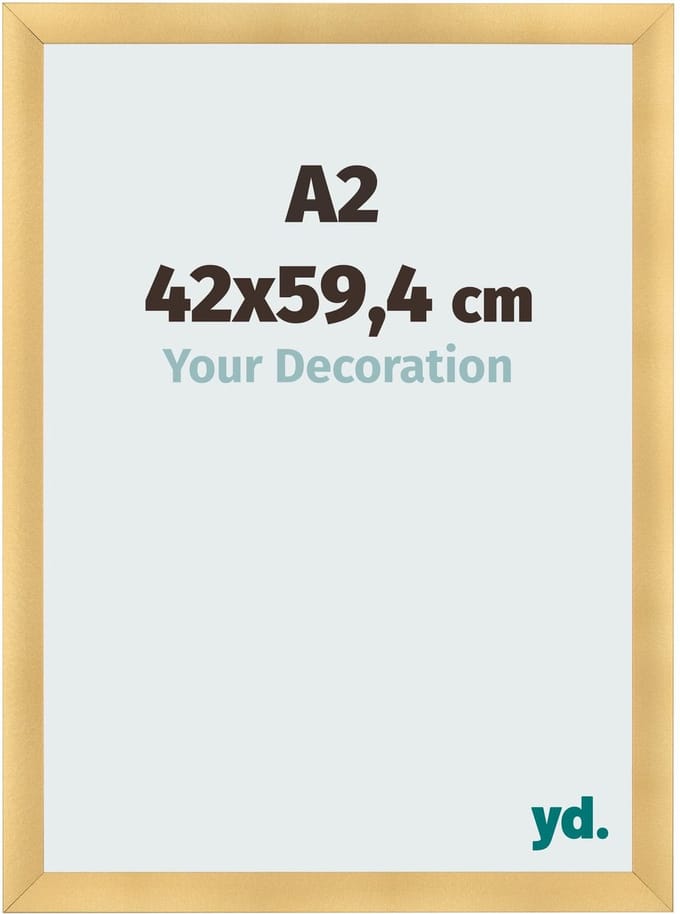 Your Decoration - Fotolijst A2 42x59,4 cm - MDF - Goud Mat - Pisa