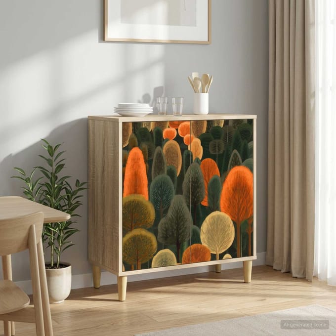vidaXL - Dressoir - ZAANDAM - Sonoma - 69 - x - 33 - x - 75 - cm - Bewerkt - hout