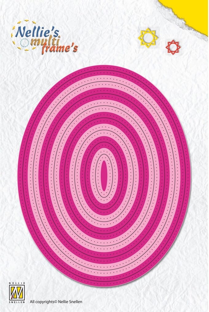 Nellie Snellen Multi Frame Dies Straight Dotted Oval