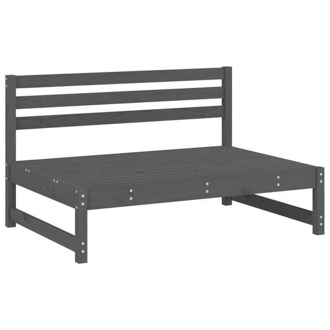 vidaXL - 4-delige - Loungeset - massief - grenenhout - grijs