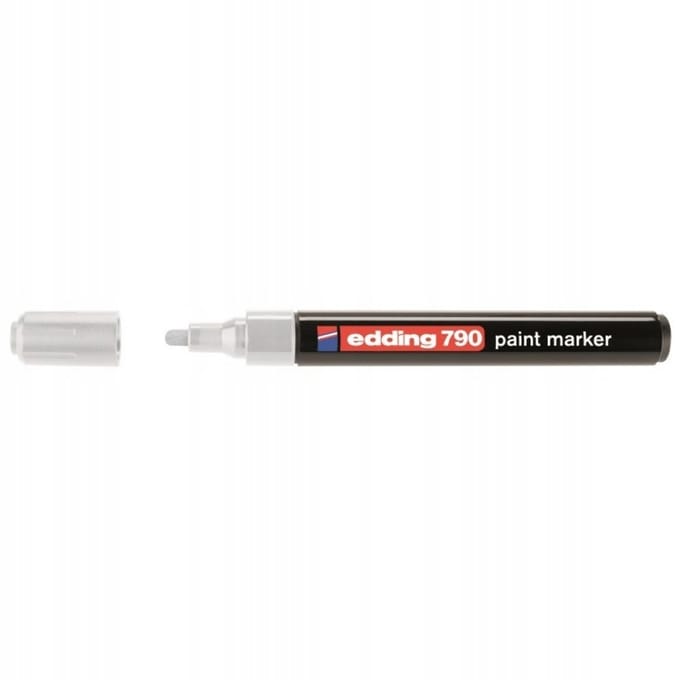 Edding 790 oliebasismarkering, rond 2-3 mm, wit - sneldrogend en duurzaam