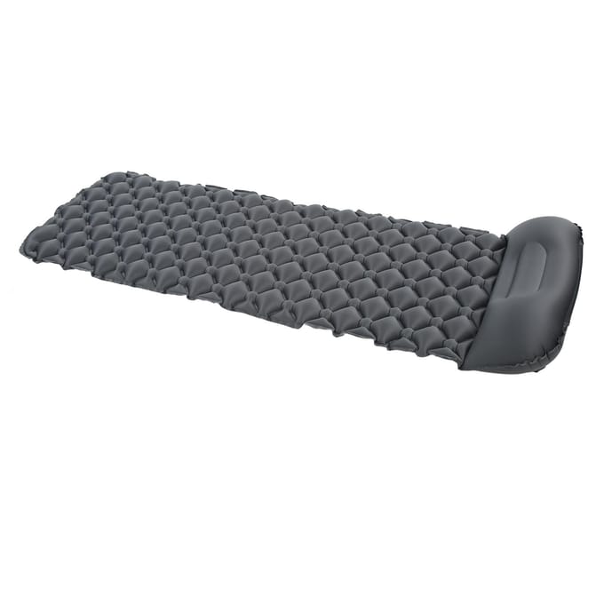 Buiten Slaapmatras TPU Vochtdicht Draagbaar met Kussen Camping Slaapmat voor Backpacken gray