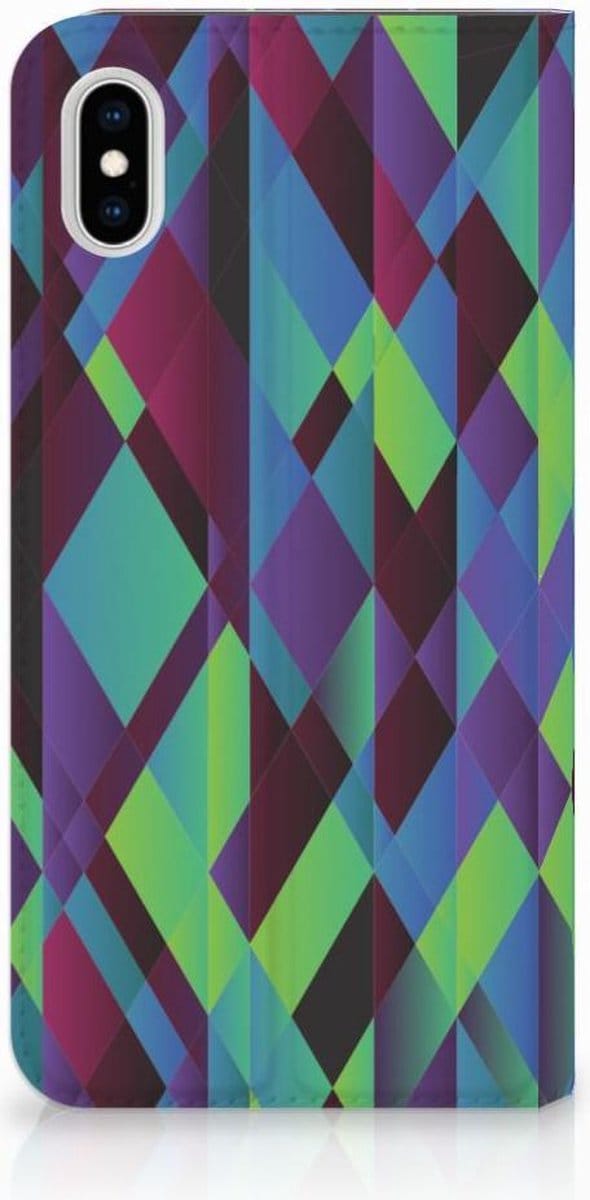 Apple iPhone Xs Max Stand Case Abstract Green Blue