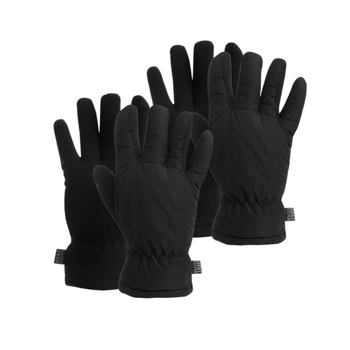 Wehkamp - Mega thermo handschoenen heren - Zwart - 2-Paar - S/M
