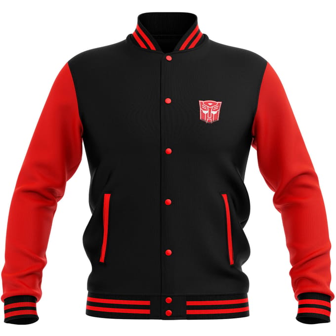 Transformers Autobot Varsity Jacket - Black / Red - S - Black / Red