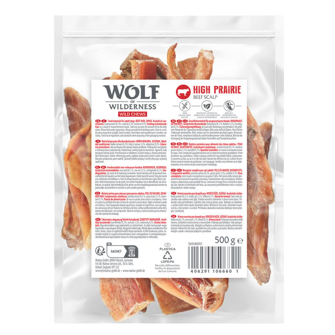 Wolf of Wilderness beef scalp "High Prairie" 3 x 500g