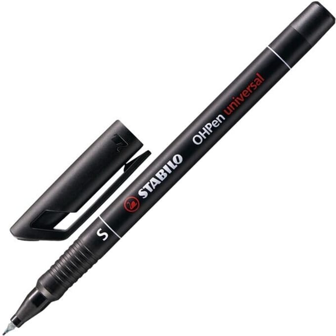 STABILO OHPen - Permanent - Superfine 0,4 mm - Zwart - per stuk