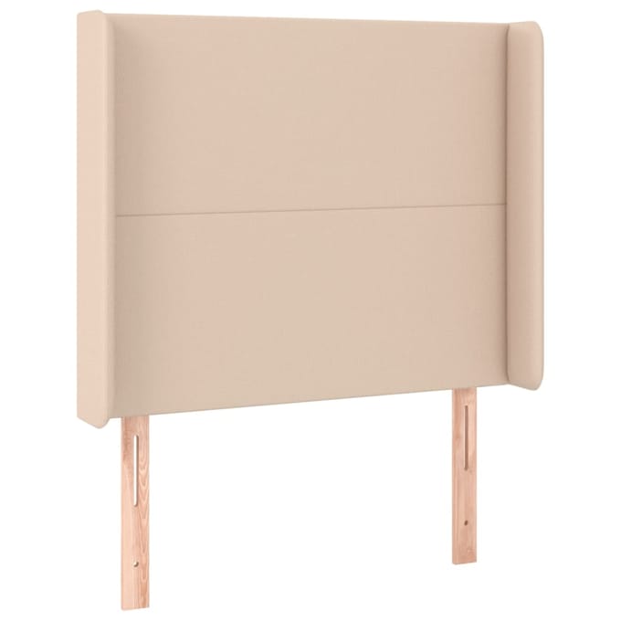 vidaXL - Hoofdbord - LED - 103x16x118/128 - cm - kunstleer - cappuccinokleurig