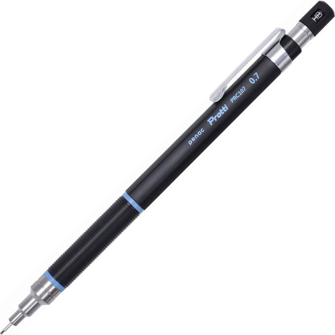 Penac Protti - PRC107 Cushion Tip - 0.7mm Vulpotlood - Zwart