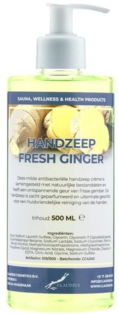Handzeep Fresh Ginger 500 ml - met gratis pomp