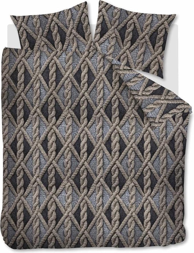 Beddinghouse Aran Knit Dekbedovertrek - Flanel - Tweepersoons - 200x200/220 cm - Grey
