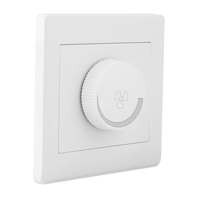 Plafondlamp Ventilator Snelheidsregeling Schakelaar Wit Wandpaneel Knop AC250V 100W 86x86mm white