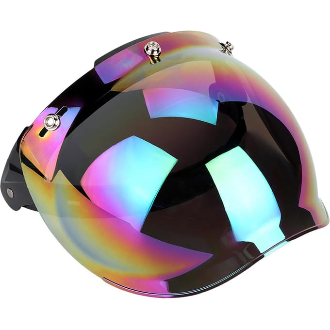 Motorfiets Retro 3?klik Zonnevizier Schild Winddicht Helm Lens Gekleurd black