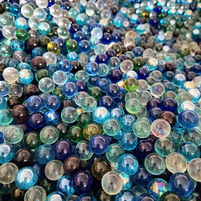 100 stuks glazen knikkers 16 mm - kleurrijk speelgoed voor kinderen
