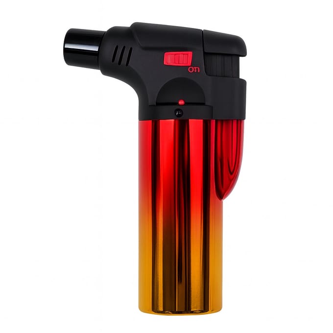 Pyroshopping Stormaansteker – Turbovlam Jet Lighter – Navulbare Mini Gasbrander – Windproof – Kleur Variabel