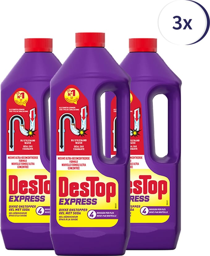 Destop - Gel express - Paars - 1L x3