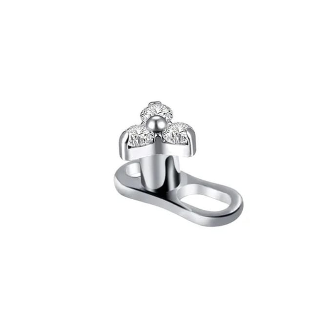 Dermal anchor titanium 2 gaats incl triangle top wit - LMPiercings