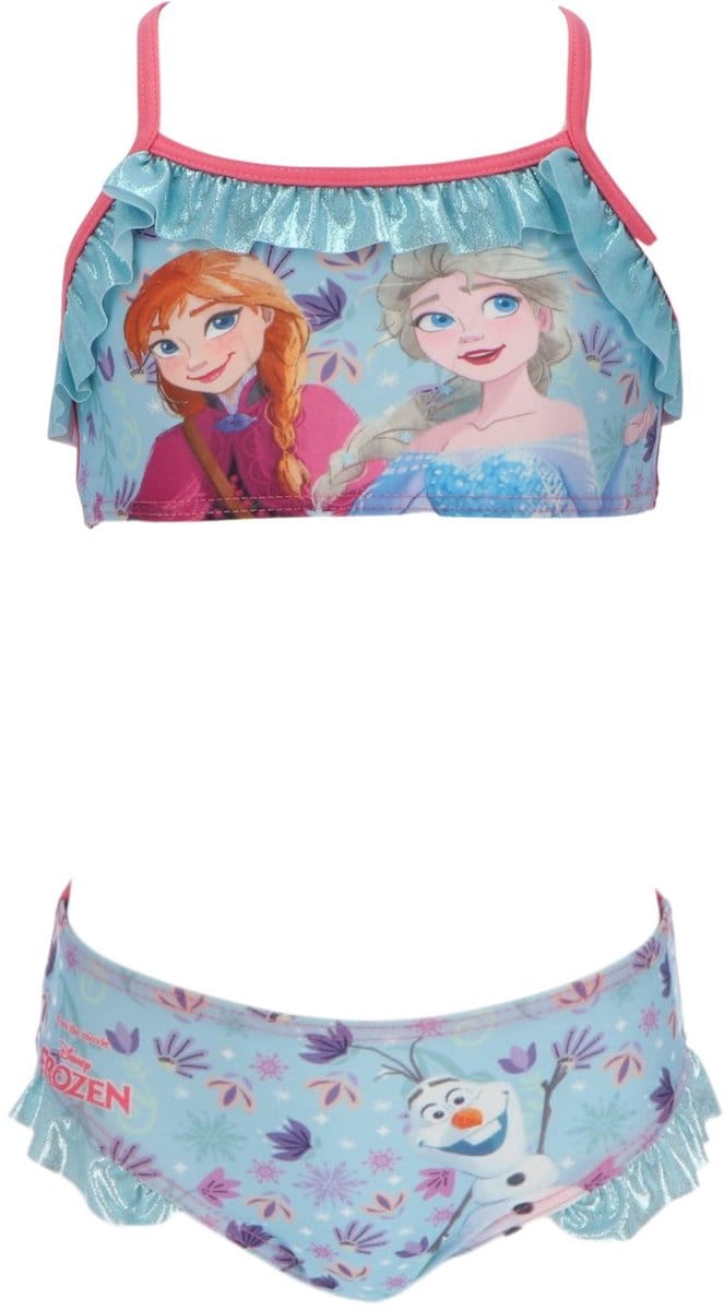 Frozen Bikini - Maat 122/128 - Blauw - Bikini Meisjes