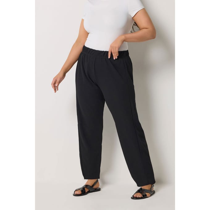 Yours Zwarte Barrel Fit Broek Size 42