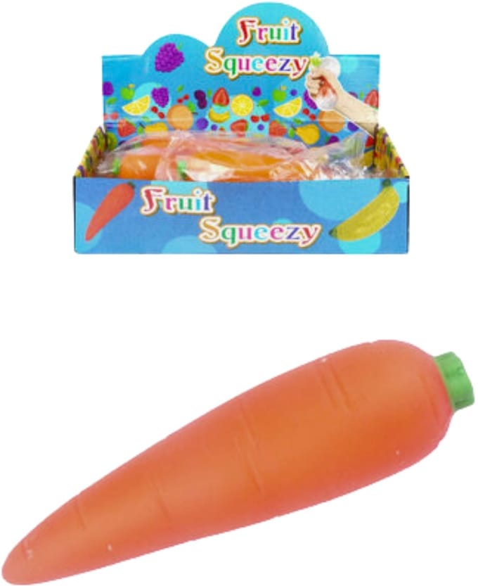 Stressbal - Wortel - Squeezy Carrot - Oranje - Fidget - 1 stuk