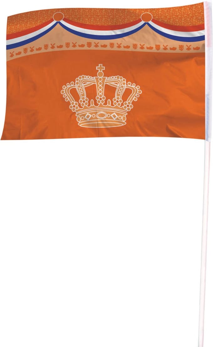 Folat - Vlag Oranje Kroon 100x150cm