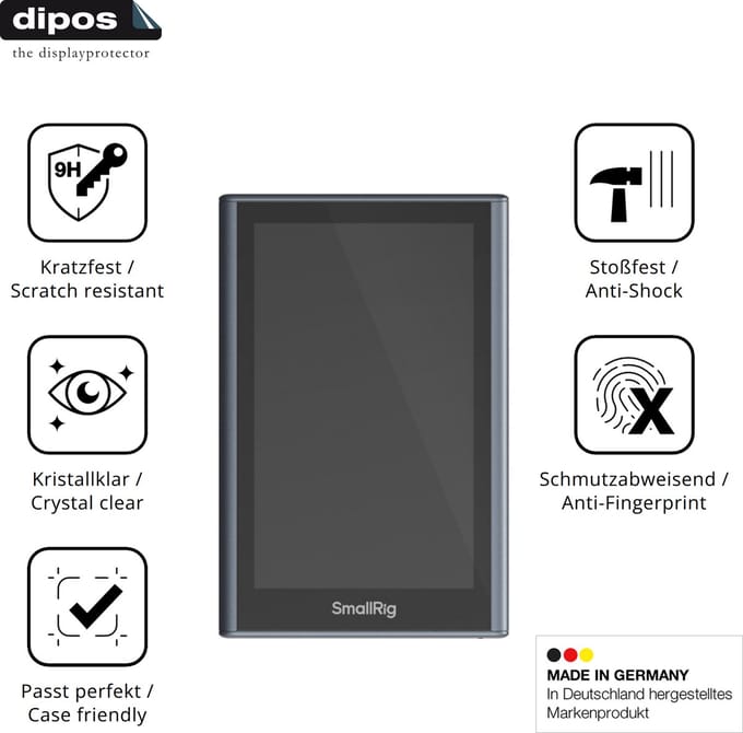 dipos – 2x Pantserfolie geschikt voor SmallRig Wireless Monitor 4850B | 9H Screenprotector